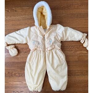 Vintage Weather Tamer Girls' Yellow Snowsuit Size 2